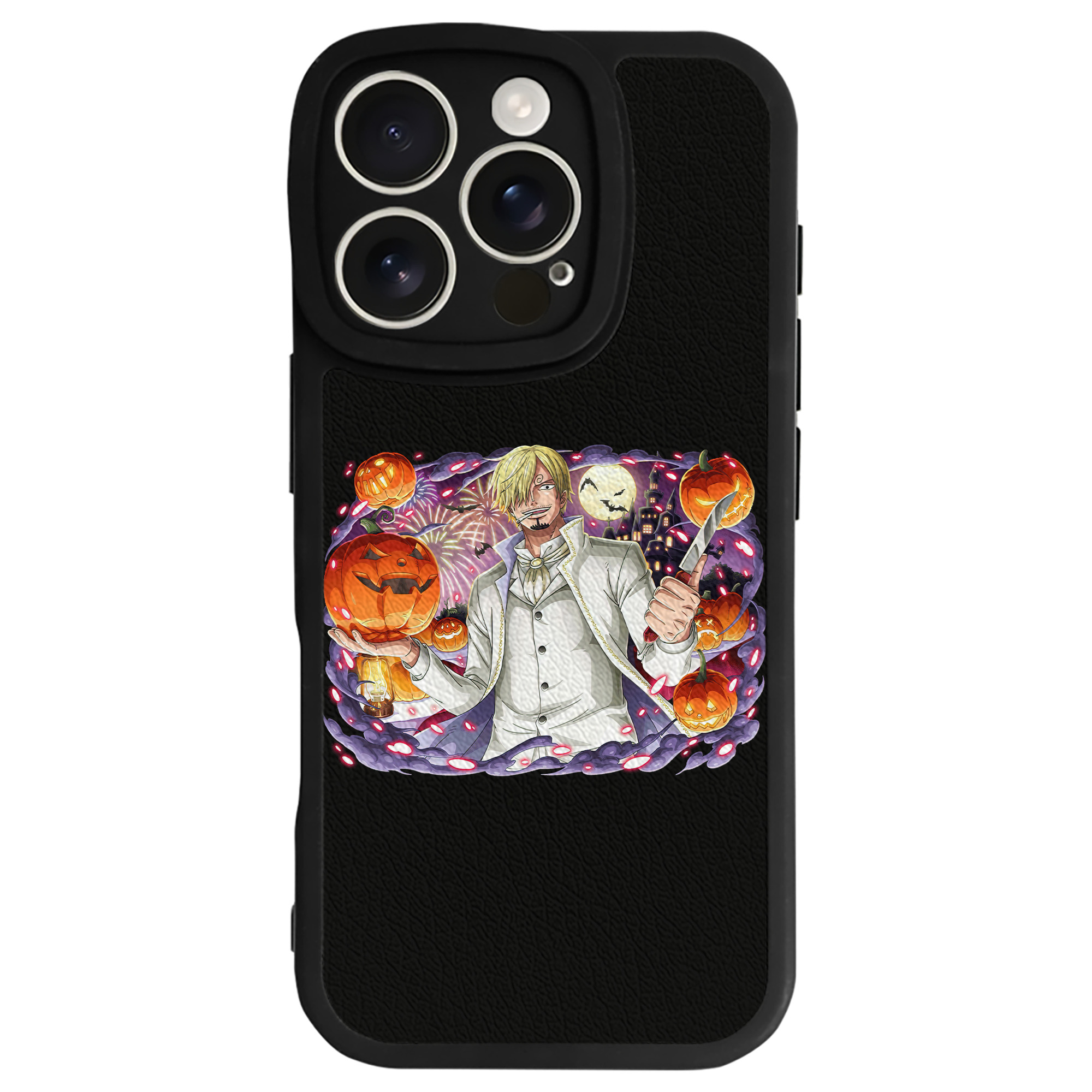 （画像用） ワンピース サンジ ONE PIECE Sanji 【iPhone 16シリーズ対応】シリコンスマホケース（レザー調） 材質：シリコン